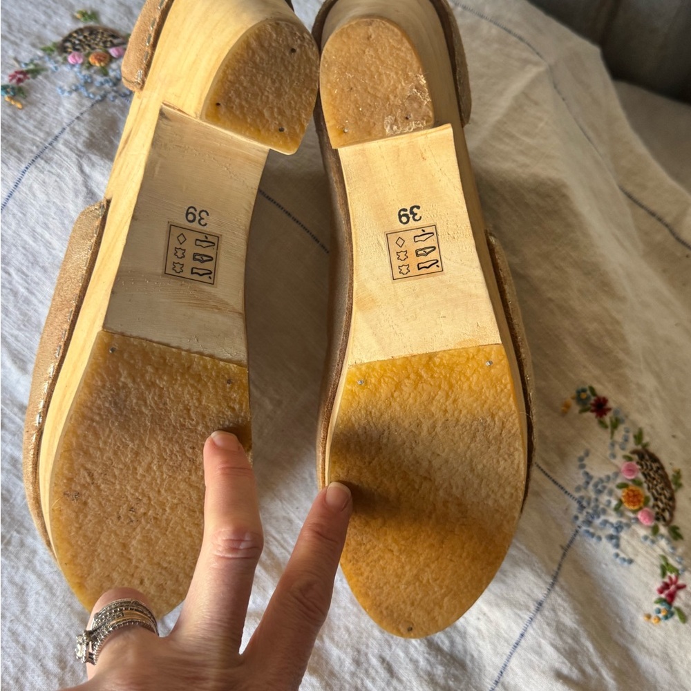 Free People Clogs - gold leafed leather - Picture 5 of 5
